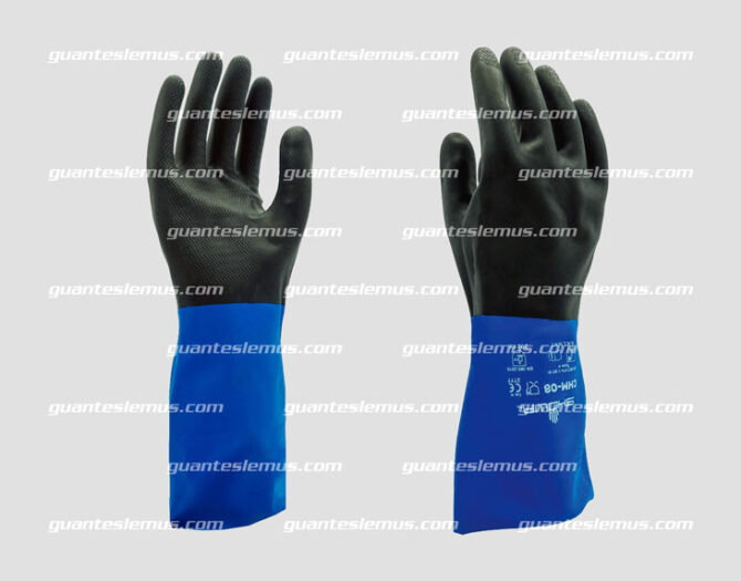 Guante industrial de Neopreno contra acidos de 30 cm de largo / CHML-09