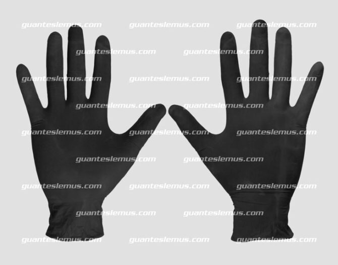 Guante de nitrilo negro con textura Ambi-dex / 63-632