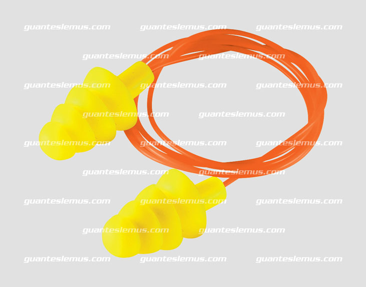 Tapón audititivo reutilizable "High Visibility" con cordón regular / EKHO-27AMB