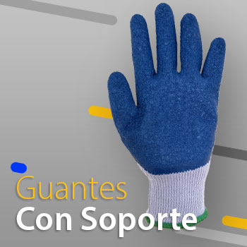 Guantes con soporte